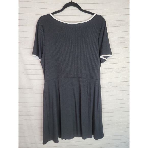 MODCLOTH RIBBED KNEE LENGTH SHORT SLEEVE SHEATH DRESS, SZ XL - Picture 7 of 11